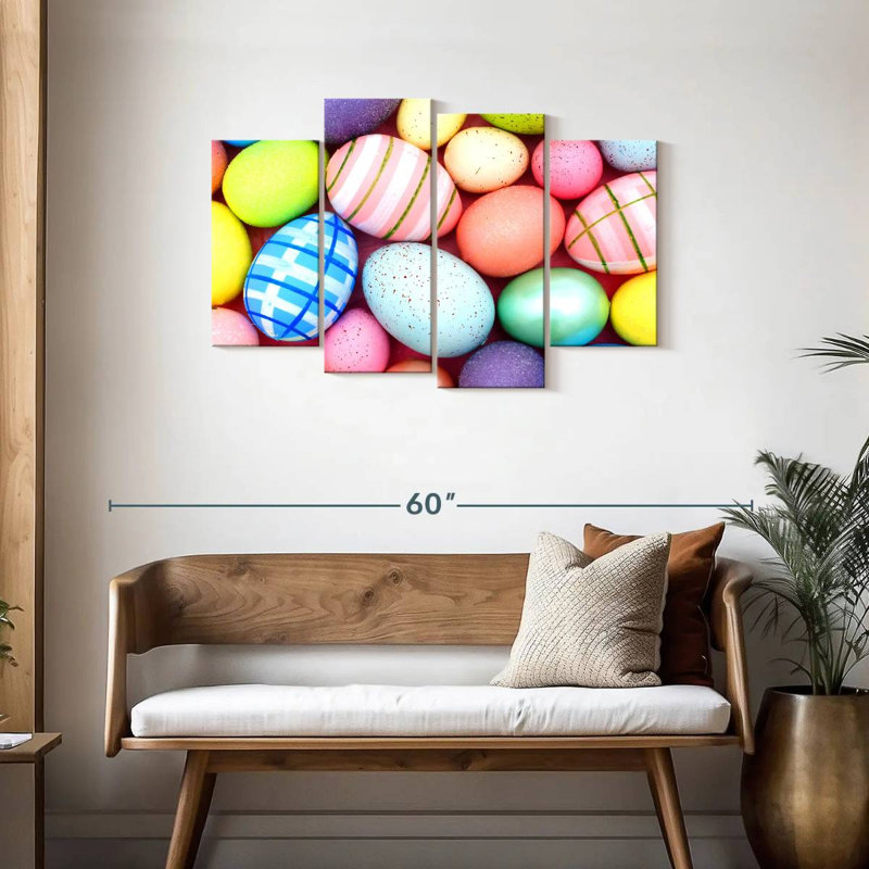 Lelend Pastel Easter Eggs, 27"H x 43"W
