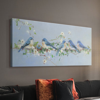 Chatter Branch I- Gallery Wrapped Canvas -Ready to Hang