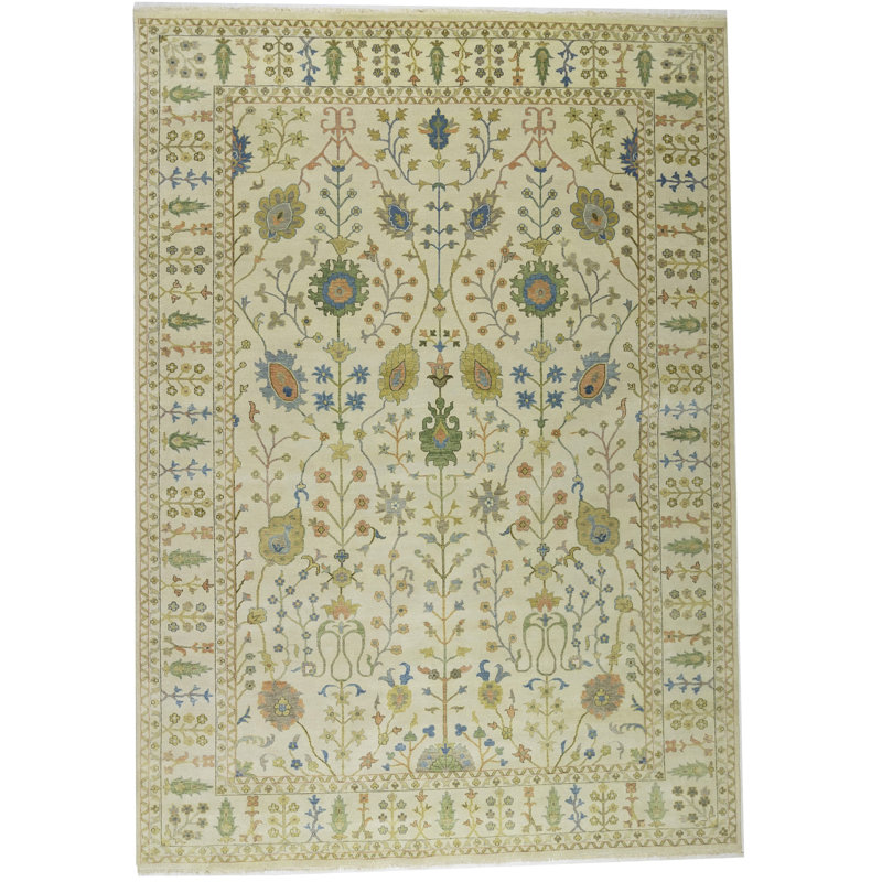 Tapis Oushak Chobi Mute, Rectangle 9 pi 10 po x 13 pi 10 po 