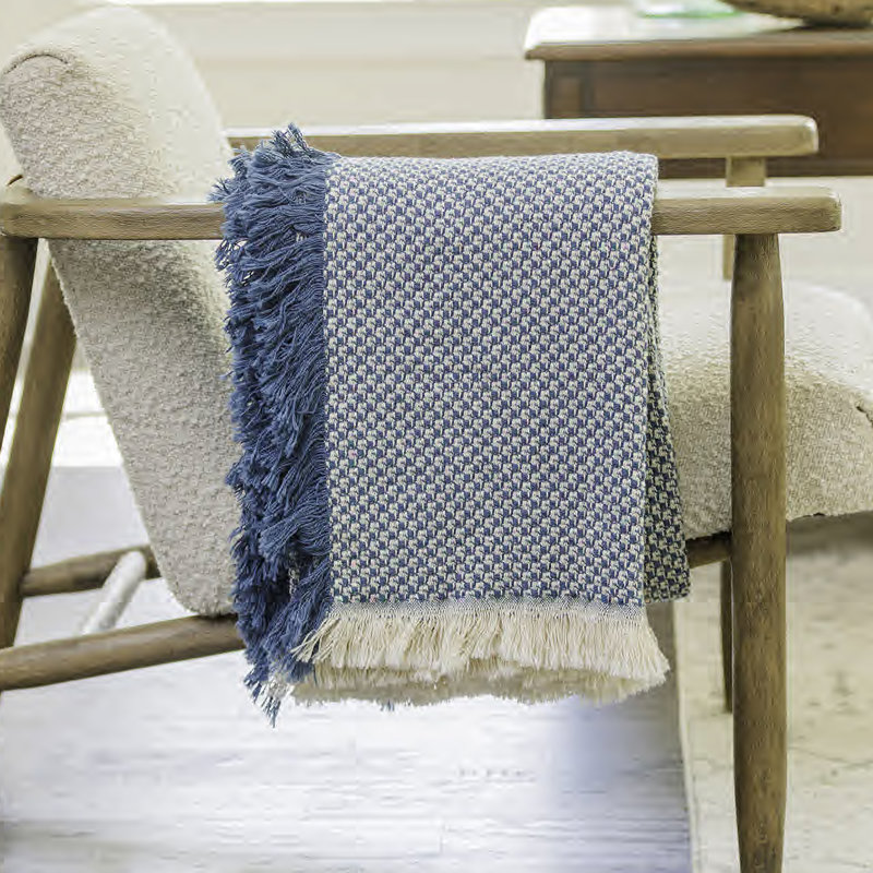 Jeté tissé 46 x 67, Bleu