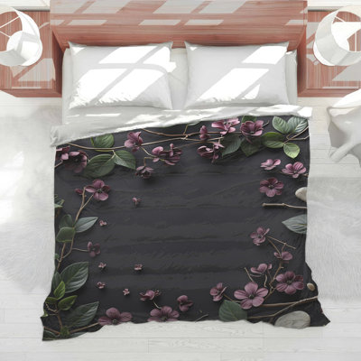 Édredon floral moderne avec fleurs