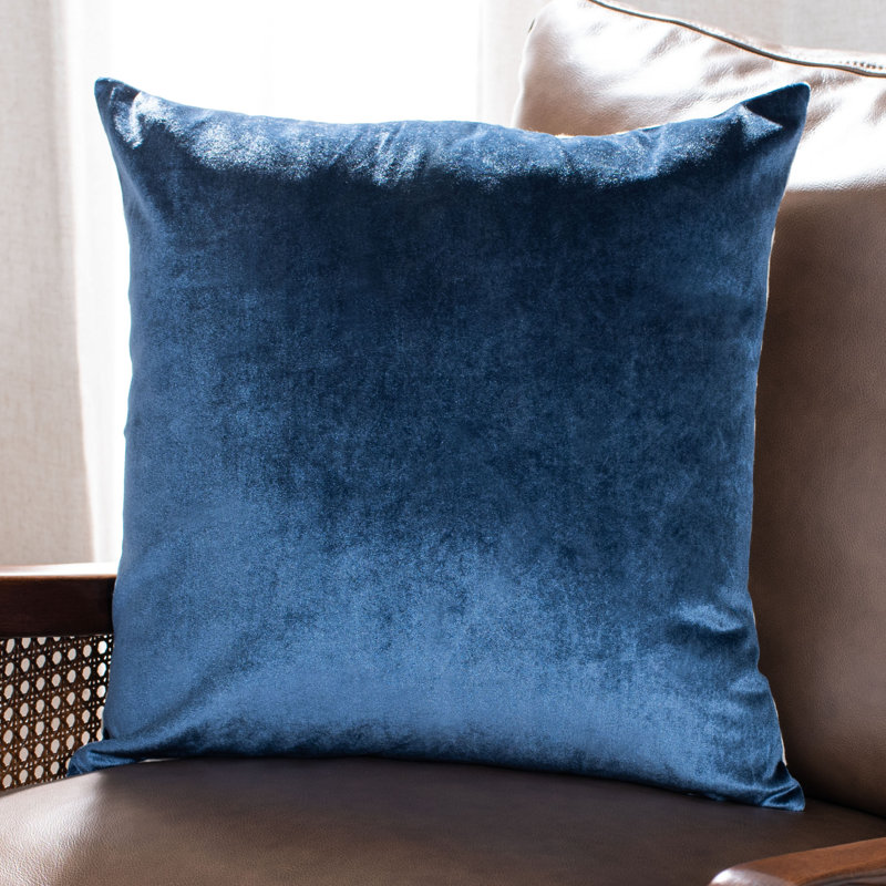 Kelsa 18" Mustard Yellow Velvet Throw Pillow
