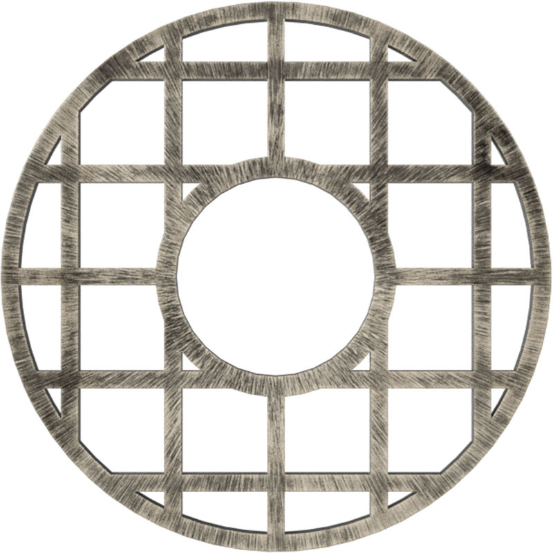Médaillon de plafond en PVC O'Neal, H 40 po x l 40 po x P 1 po, Argenté antique chaleureux