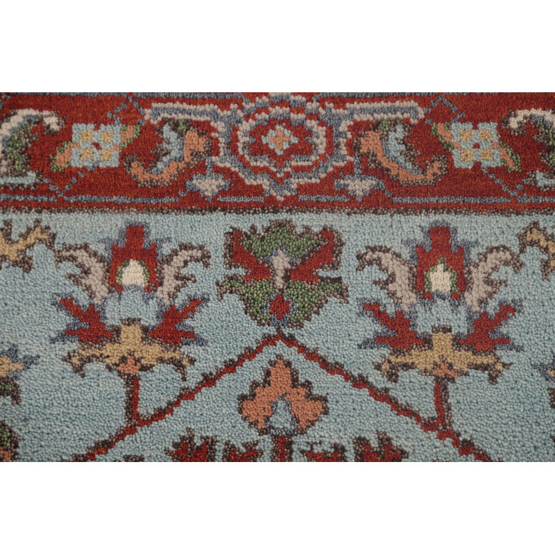 Tapis oriental bleu clair Oushak 3 x 5