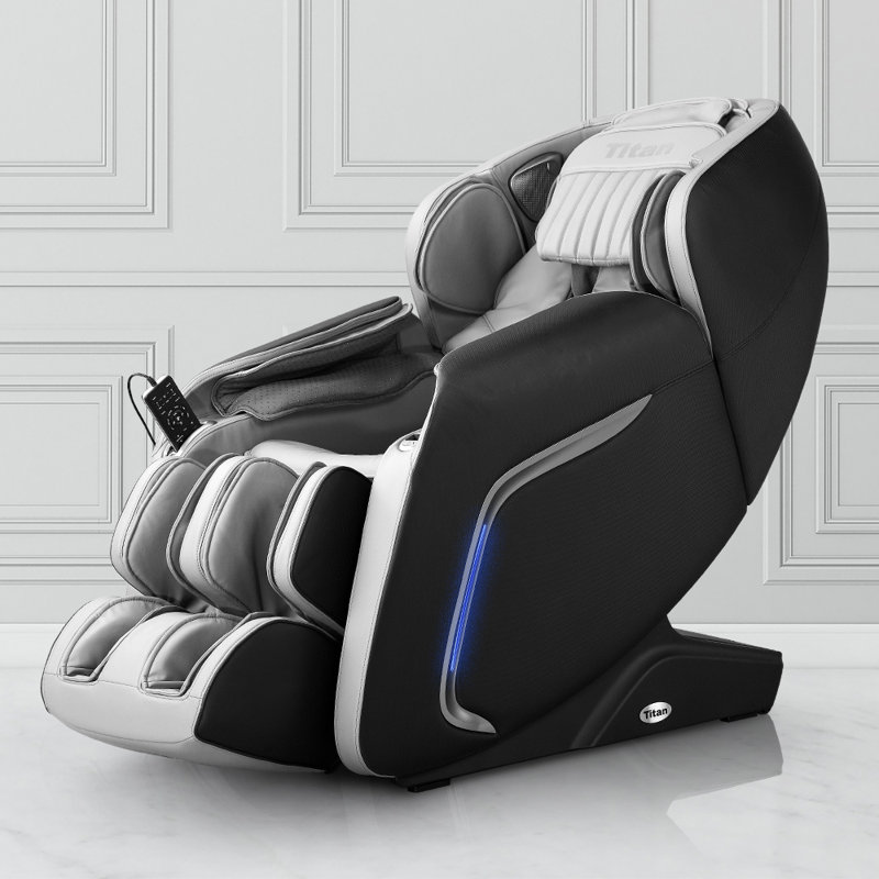 TP Cosmo Massage Chair, Black, Black Faux Leather