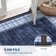 Modern Plaid Machine Washable Rug with Non-Slip Backing, Foldable Low Pile Floor Cover, Contemporary Bordered Indoor Mat for Bedroom, Living Room