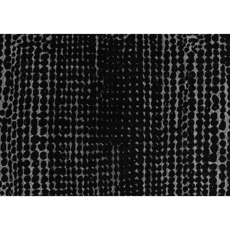 Tapis gris tissé à la machine Yanaira, Rectangle 2 pi x 3 pi