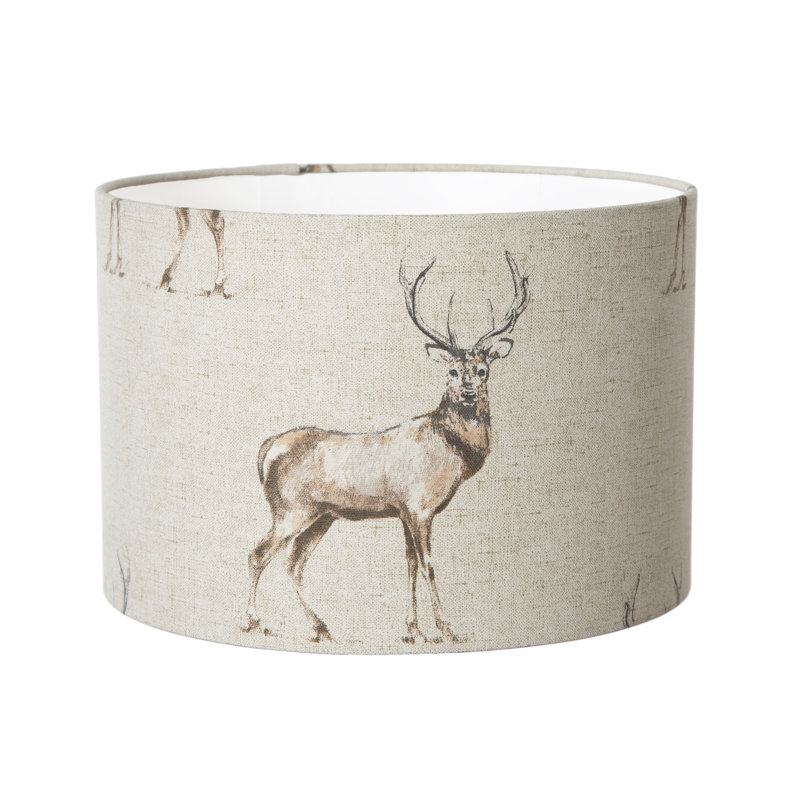 Cotton Drum Pendant Shade ( Screw On ) in Natural, 25cm H x 40cm W x 40cm D