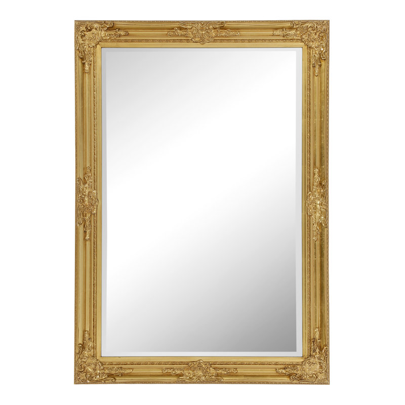 Madeleine Carved Classic Accent Mirror, Gold, 74cm H x 104cm W