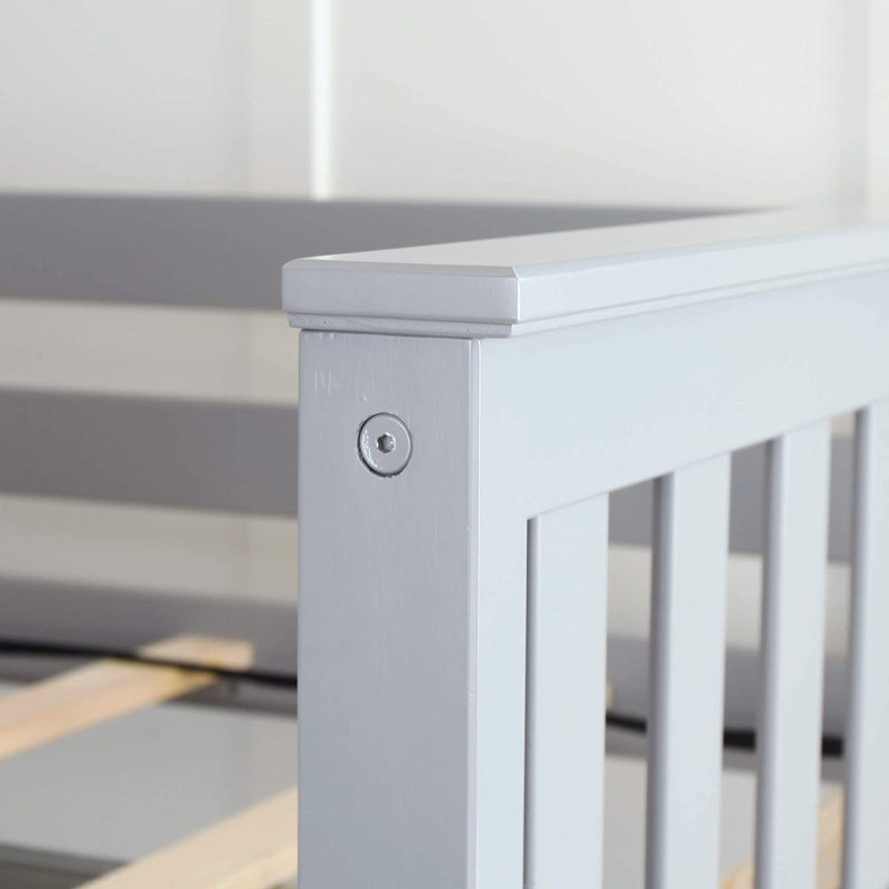 Kids Bunk Bed, Gray, Twin over Full