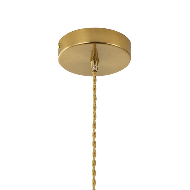 1-Copper colored iron glass dimmable pendant light