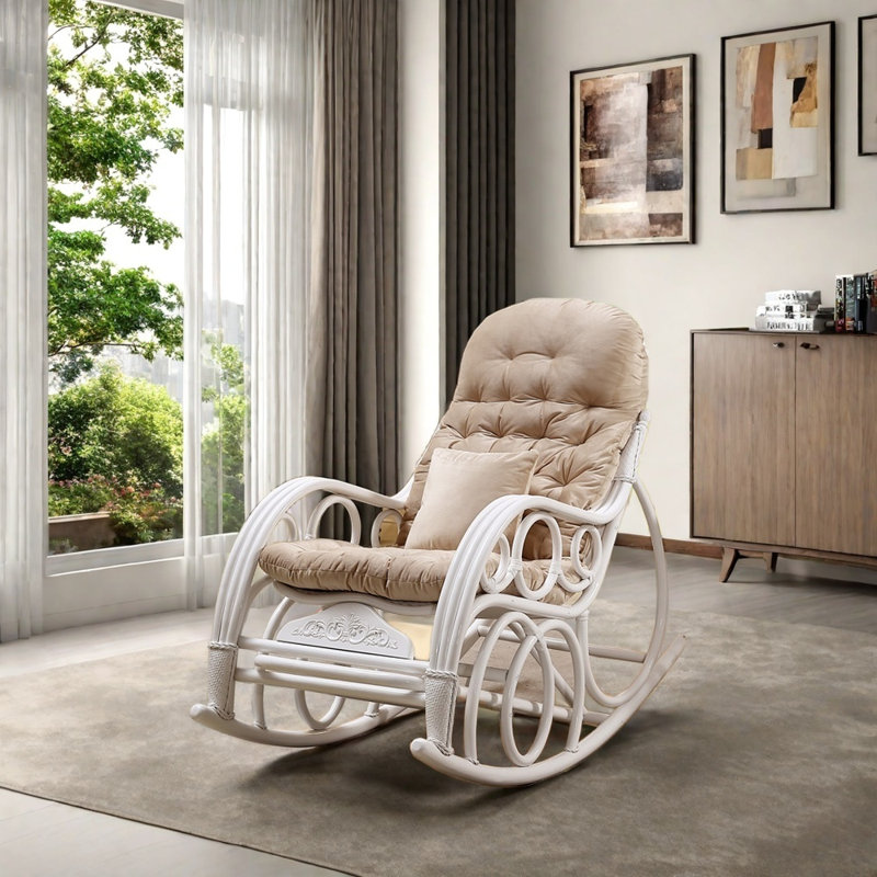 Élégant fauteuil en rotin