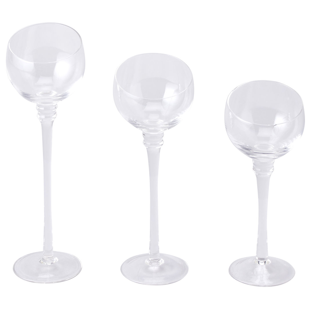 10'' H Glass Tabletop Candlestick House of Hampton®