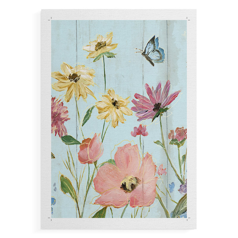 Wildflower Flutter II - Impression sur toile seulement - NON-CADRE, H 36 po x l 24 po