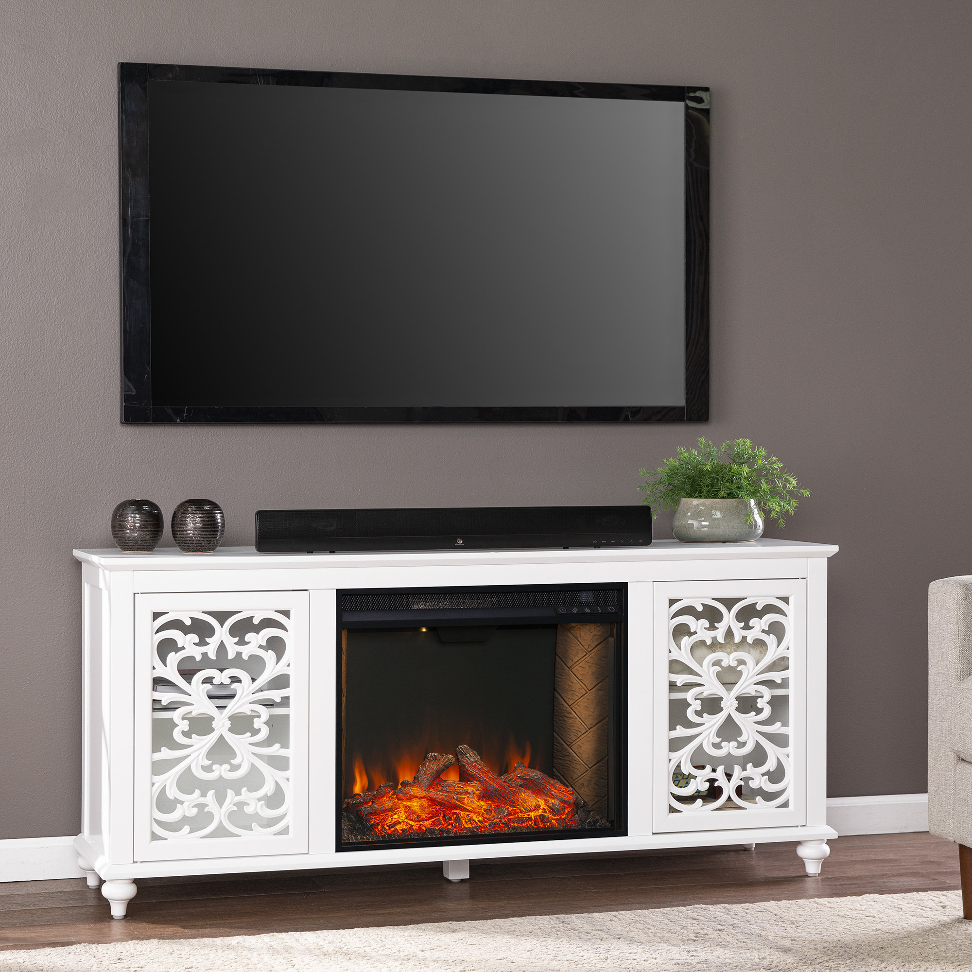 Darby Home Co Bodaway 58'' W Electric Fireplace u0026 Reviews - Wayfair Canada