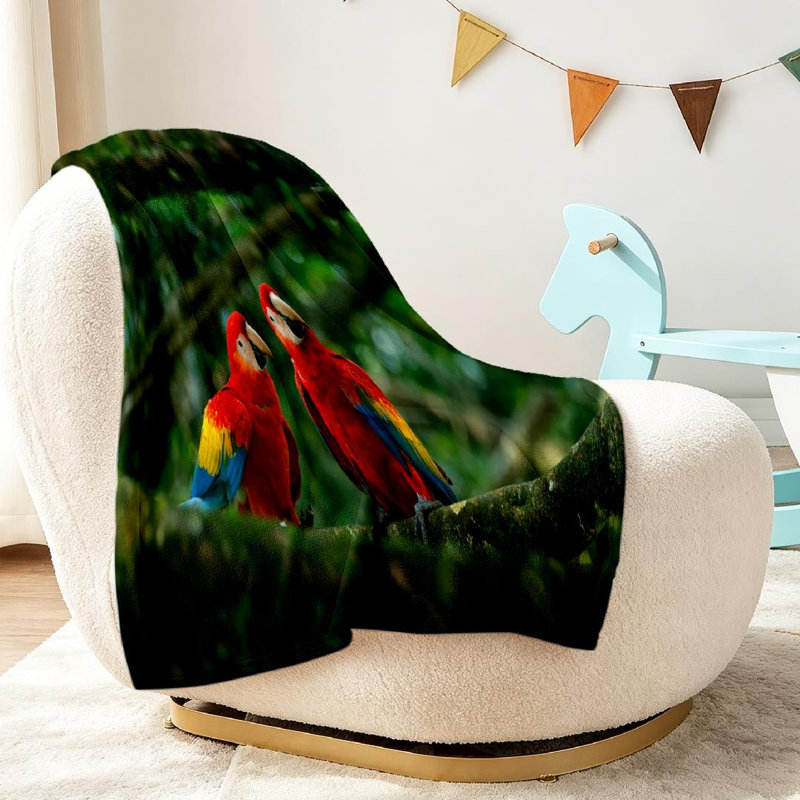 Jeté en flanelle vert ultra doux, Throw 30" x 40"
