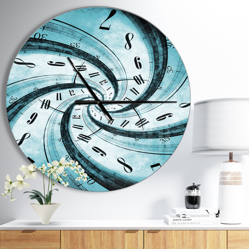 Time Vortex Spiral - Horloge murale moderne, Moyen