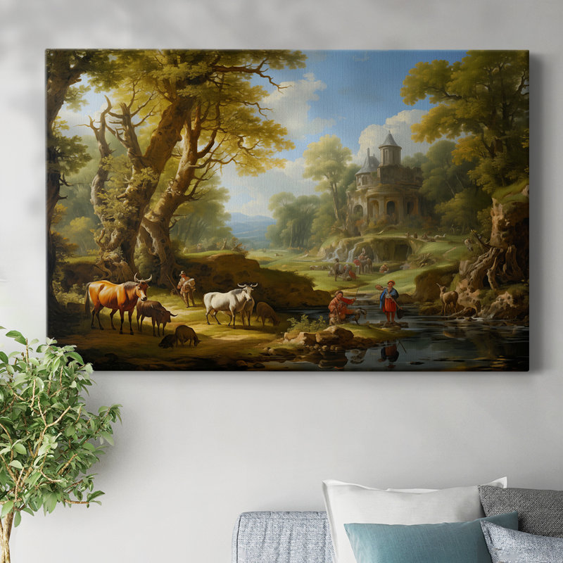 Animaux, paysage, série CCILI, H 40 po x l 60 po
