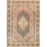 Hand-Knotted High-Quality Rose and Beige Area Rug