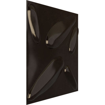 Panneau mural décoratif 3D l 19 5/8 po x H 19 5/8 po Petal EnduraWall, argent métallique (couvre 2,67 pieds carrés)