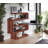 Buck II Clear Glass, Chrome High Gloss Finish Writing Desk With Shelf