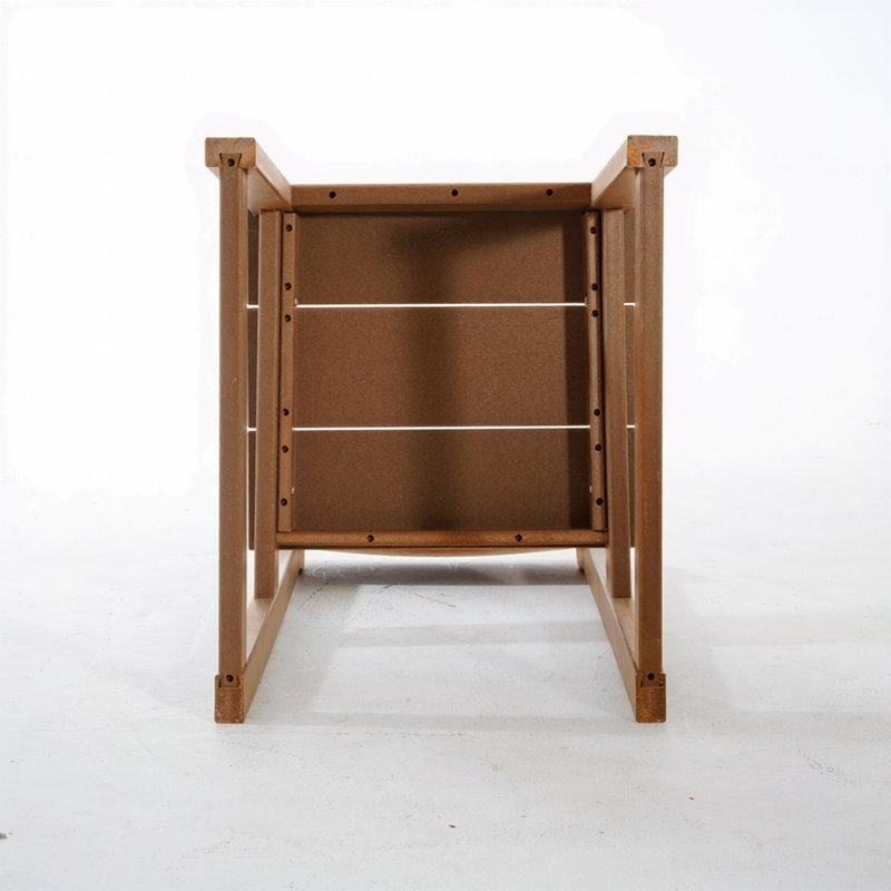 Outdoor Garden Chair, Modernist Design With Backrest, Brown
