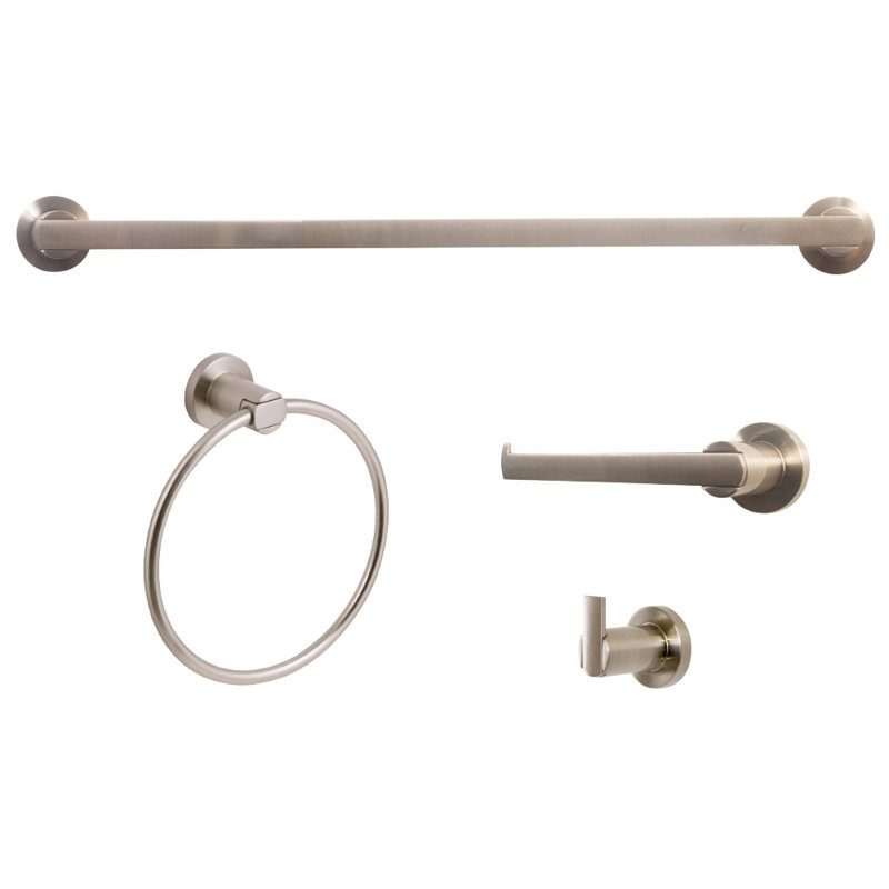 Arlandis 4 - Piece Bathroom Hardware Set, Satin NIckel