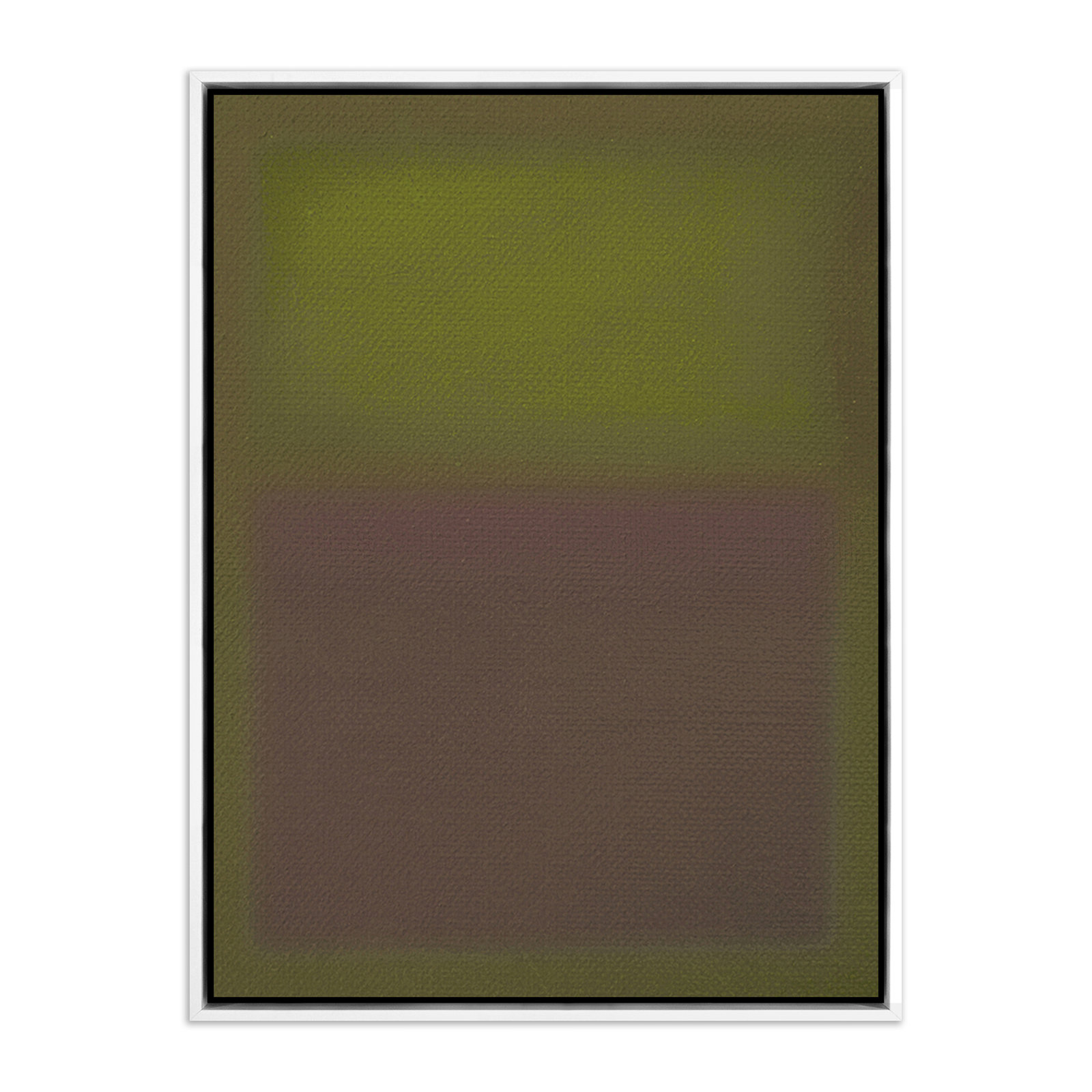 Composition Deep by Charles Stuart, 32" H x 24" W x 2" D, White/Neutral, Green