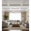 Lustre 4 lumières DEL chromées à intensité variable avec diffuseurs en acrylique blanc-346381500