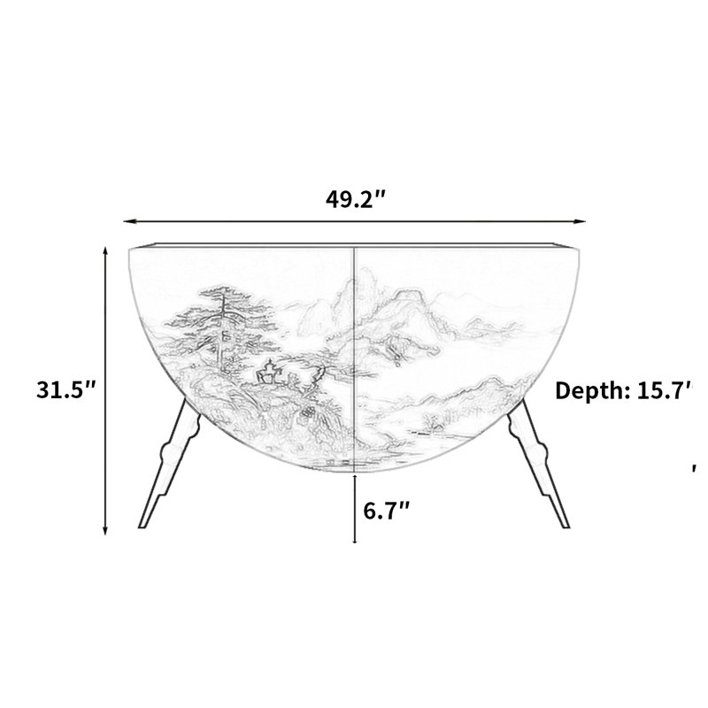 Armoire décorative en demi-cercle