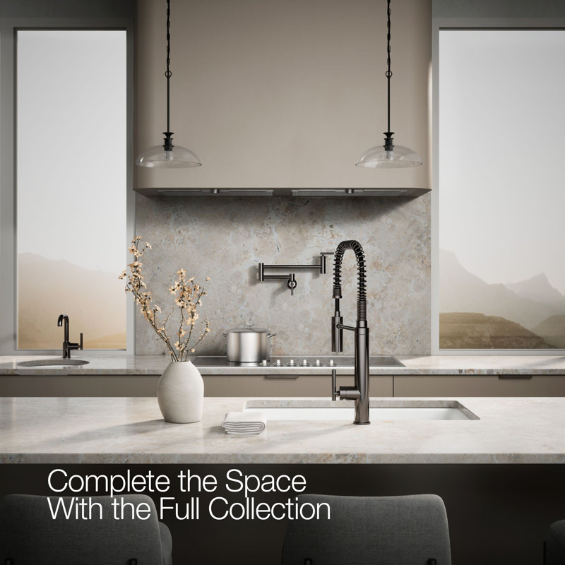 Purist® Pull Down Single Handle Kitchen Faucet, Titanium