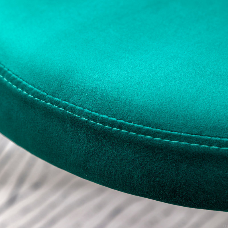 Chaise de salle à manger en velours, Vert