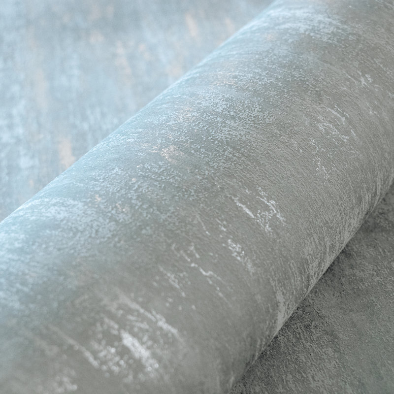 Urban Classics Collection Brera Metallic Abstract Distress Wallpaper Roll, Navy