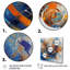 «Blue and Orange Space», reproduction sur toile-1667570472-1667570473