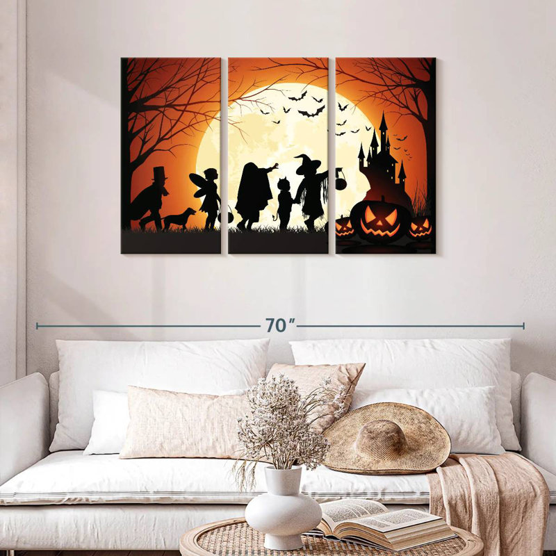 Lelend Trick Or Treating On Halloween, 28" H x 45" W