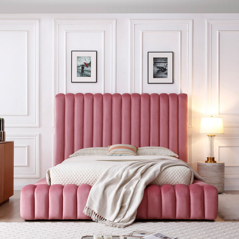 2 tables de chevet Avalon, Grand lit, Rose