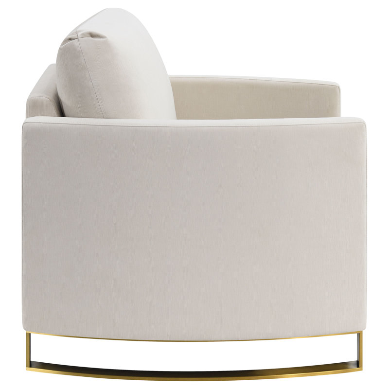Chaise rembourrée Baber, Beige