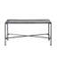 Table basse d'extérieur en fer noir brossé noir, H 18 po x l 35,68 po x P 20,75 po, convient à la table Moments de détente - finition, ajoute de la chaleur à la zone