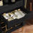 Modern Wine Bar with Wine Glass Rack and Storage Drawer-1878873240