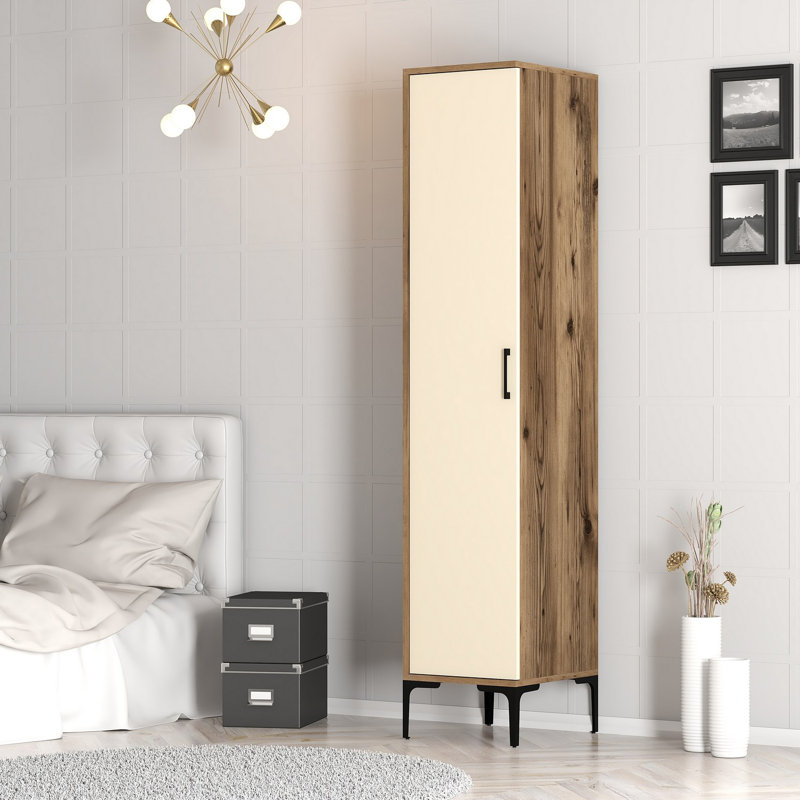 Armoire Ayreanna, Noyer, crème
