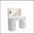 Vanity Table With Lighted Mirror, Vanity Desk With 3 Drawers And Storage Cabinet,3 Color Lighting Modes Adjustable Brightness, White Color