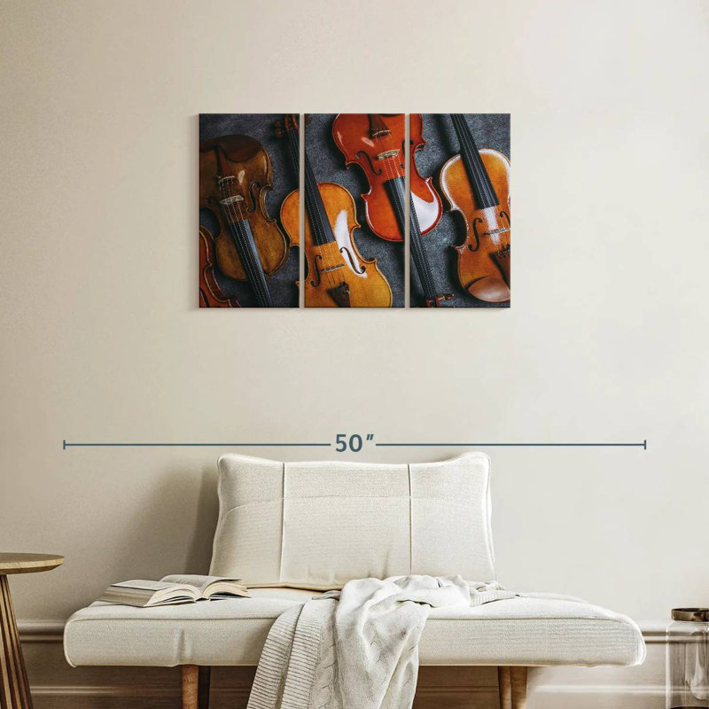 Collection de violons, H 20 po x l 33 po