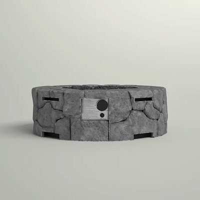 Foyer d'extérieur en béton renforcé de fibres H 9 po x l 28 po