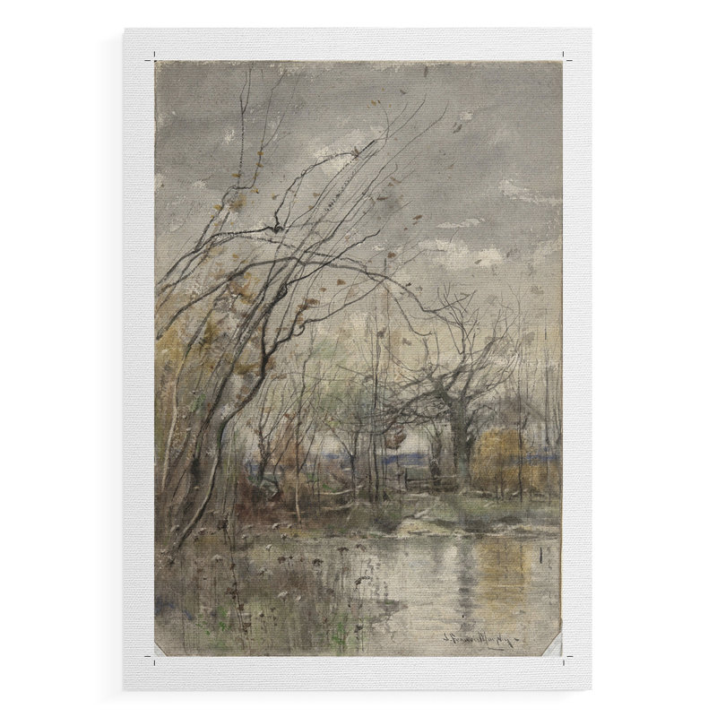 Paysage rétro CXIX - impression sur toile seulement - non encadrée