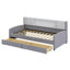 Lit plateforme tapissier simple - rangement et tiroirs inclus-1700673667