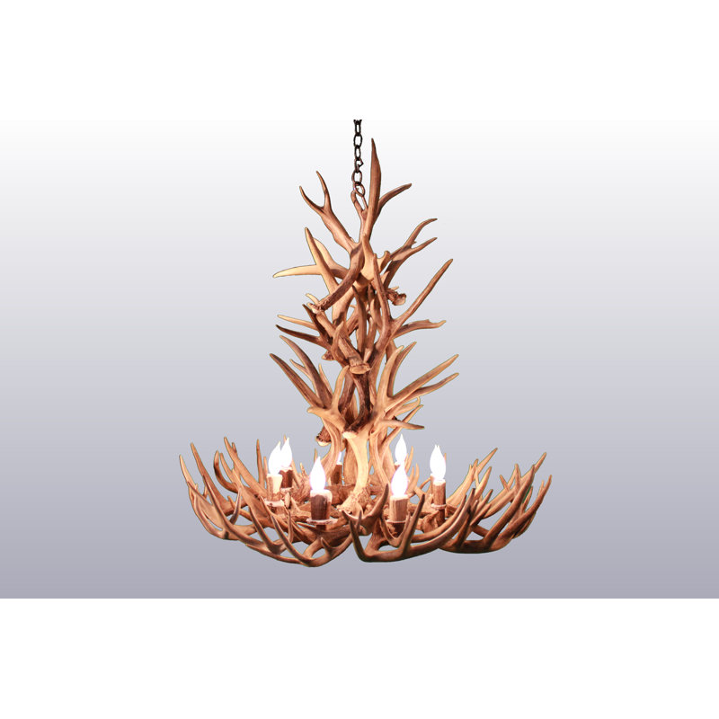 Boyers 8 - Light Wagon Wheel Chandelier