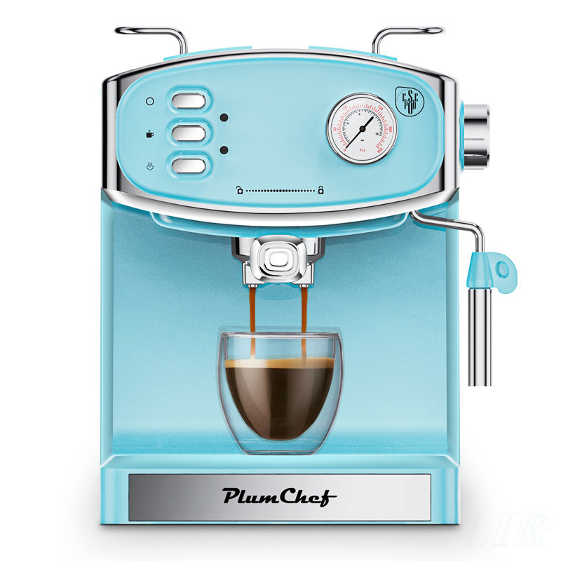 Machine à expresso professionnelle à 20 bars avec mousseur à lait, grand réservoir d'eau et fonctionnement silencieux pour un usage domestique