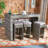 Weisser 6-Person Wicker Bar Height Dining Set with Glass Tabletop-1309361116-1332873751