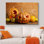 Visage effrayant, citrouilles d'automne, Halloween, Moody, foncé, illustrations, œuvre d'art moderne