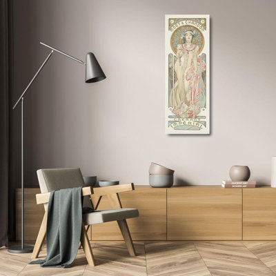 "Moët & Chandon; Dry Imperial" par Alphonse Mucha - Art mural sur toile tendue avec châssis